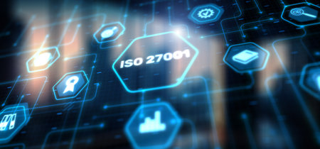 Business Technology ISO standard certification 27001の写真素材