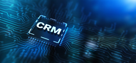 CRM Customer Relationship Management Business Internet Techology Conceptの写真素材