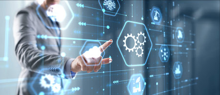 Gears. Concept of a business idea. Teamwork strategy cooperationの写真素材