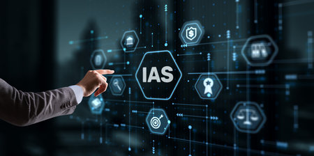 IAS International Accounting Standards. Financial statementsの写真素材