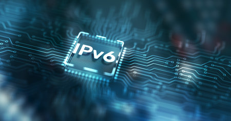 Inscription: IPv6. Business, Technology, Internet and network conceptの写真素材