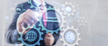 Quality Assurance Guarantee Standards quality control conceptの写真素材