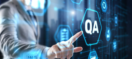 Quality Assurance Service Guarantee Standard. Certification Guarantee Conceptの写真素材