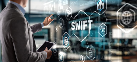 SWIFT Society for Worldwide Interbank Financial Telecommunicationsの写真素材
