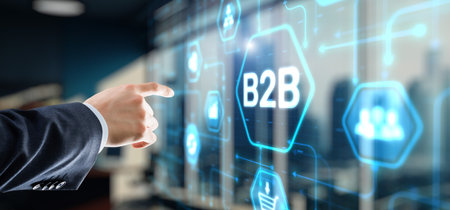B2B Business to business. Company Technology Marketing conceptの写真素材