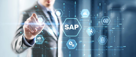 Business management software (SAP). Enterprise resources planning systemの写真素材
