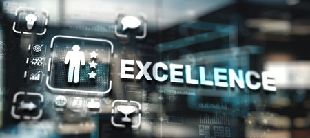 Excellence Concept. Quality Service. Business Technologyの写真素材