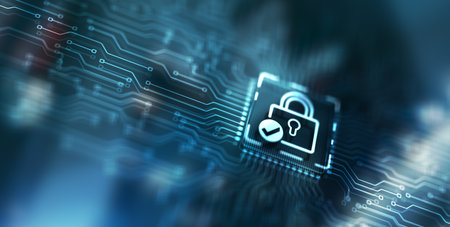Cyber Security Data Protection Business Privacy conceptの写真素材