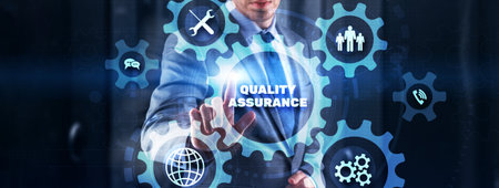 Quality Assurance Guarantee Standards quality control conceptの写真素材