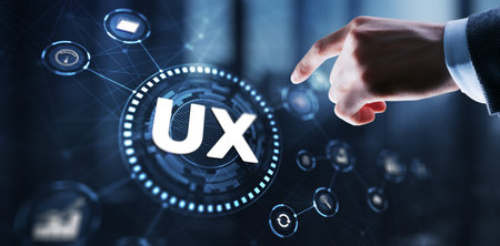 Mobile app user experience UX or app UXの写真素材