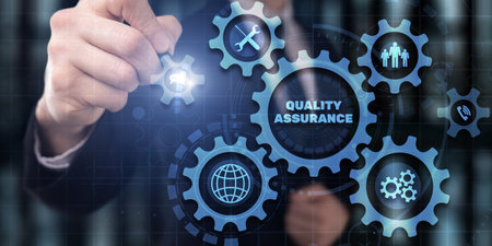Quality Assurance Guarantee Standards quality control conceptの写真素材