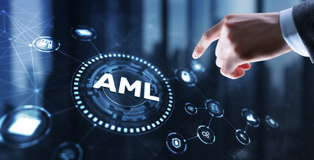 AML Anti Money Laundering Financial Bank Business Technology Conceptの写真素材