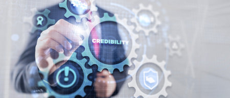 Credibility Improvement. Modern business finance solution conceptの写真素材