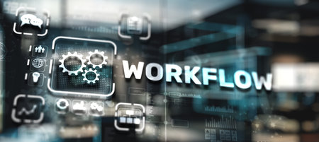Workflow management. Automation of company processes and workflowsの写真素材