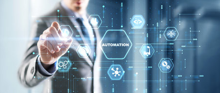 Automation technology industrial process workflow optimisationの写真素材