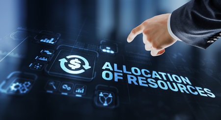 Allocation of Resources. Marketing Planning Strategy Concept. Business Technologyの写真素材
