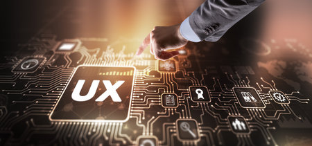 Mobile app user experience UX or app UXの写真素材