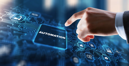 Automation technology industrial process workflow optimisationの写真素材