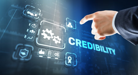 Credibility improvement. Modern business solution concept