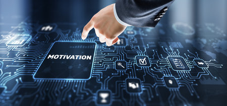Motivation finance development concept. Achieving any goalsの写真素材