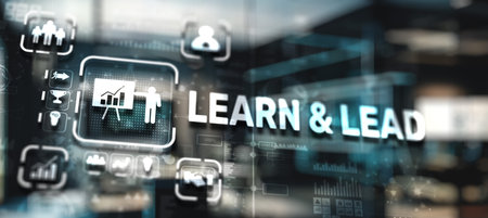 Learn Lead Business Education Finance concept. Mixed Mediaの写真素材