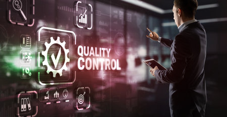 Quality control standards business technology conceptの写真素材
