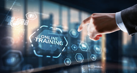 Training online Webinar E-learning Skills Business Conceptの写真素材