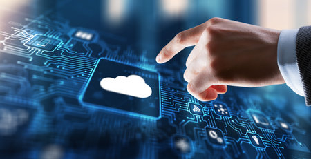Cloud Computing Concept. Business click iconの写真素材