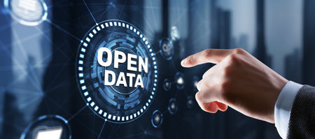 Open data api internet technology concept. Online documentation databaseの写真素材