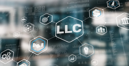 LLC. Limited Liability Company. Business Industry conceptの写真素材