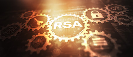 RSA. Rivest Shamir Adleman. Public key cryptographic algorithmの写真素材
