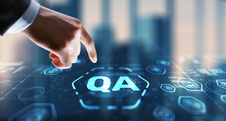 Quality Assurance Service Guarantee Standard. Certification Guarantee Conceptの写真素材