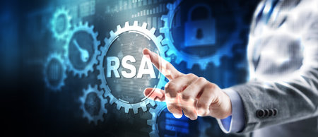 RSA. Rivest Shamir Adleman. Public key cryptographic algorithmの写真素材