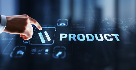Joint development of a new product. Business Technology Internetの写真素材