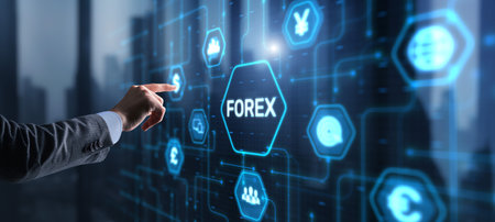Forex trading concept. Online trading and consultingの写真素材