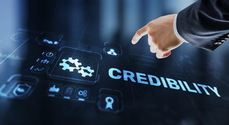 Credibility improvement. Modern business solution conceptの写真素材
