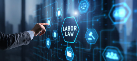 Labor Law. Labor relations, control and regulation of mutual relations with employeesの写真素材
