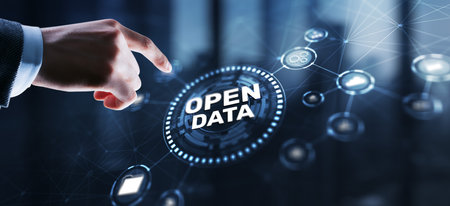 Open data api internet technology concept. Online documentation databaseの写真素材