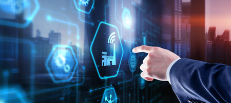 Smart industry. Technology process automation conceptの写真素材