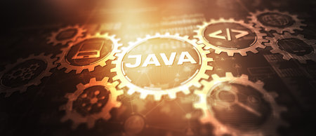 Java programming language web development concept. Technology Internet conceptの写真素材