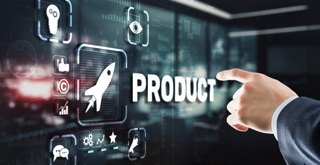 Joint development of a new product. Business Technology Internetの写真素材