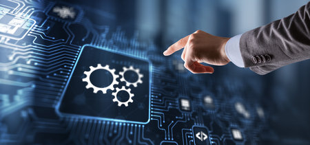 Gears. Concept of a business idea. Teamwork strategy cooperationの写真素材