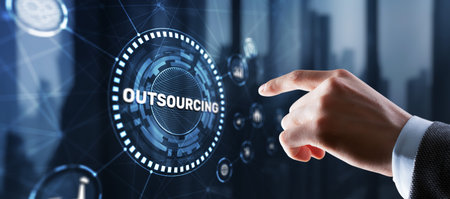Outsourcing Human Resources Global Recruitment conceptの写真素材