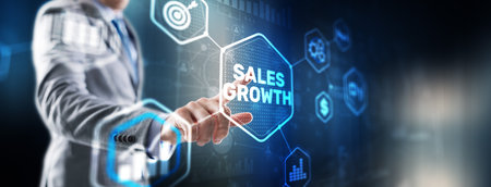Business development to success and growing growth conceptの写真素材