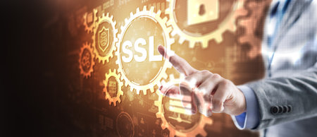 SSL Secure Sockets Layer concept. Secured communications conceptの写真素材