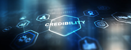Credibility Improvement. Modern business finance solution conceptの写真素材