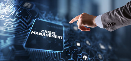 Crisis management concept. Procedure for finding a solution to the crisisの写真素材