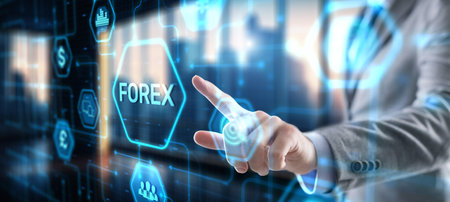 Forex trading concept. Online trading and consultingの写真素材