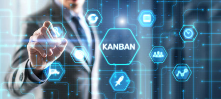Kanban Management of work processes business process optimisationの写真素材