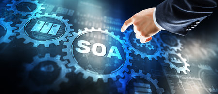 SOA. Service oriented architecture. Business model and Information technologyの写真素材
